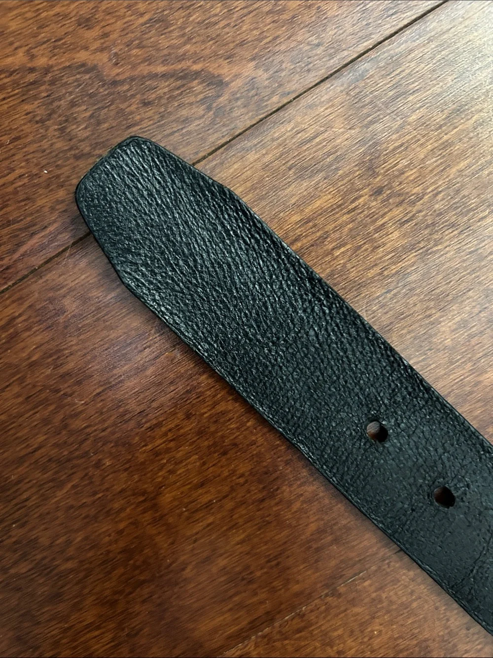 Fossil Men's Black Leather Belt with Silver Buckle, 80/32
